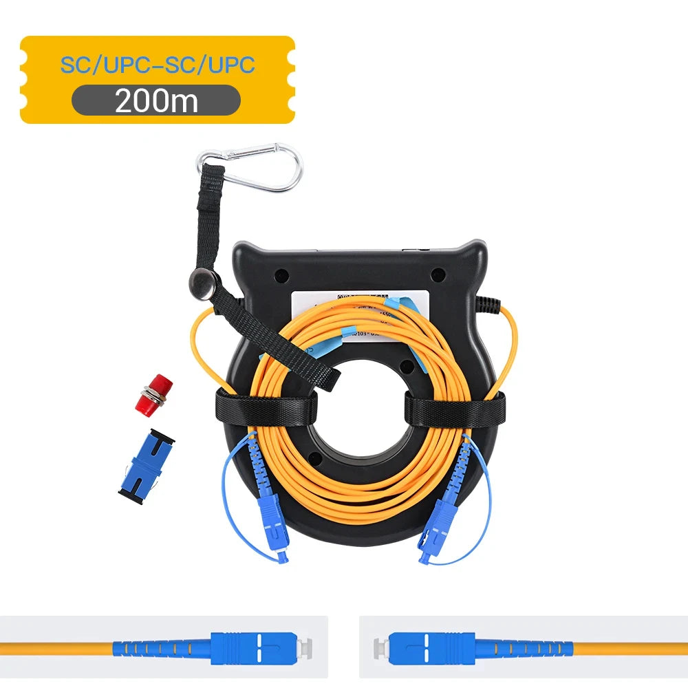 KomShine 200m Singlemode OTDR Launch Cable Rings , Improved Test Accuracy Of OTDR Dead Zone Eliminator Connector Can Customize