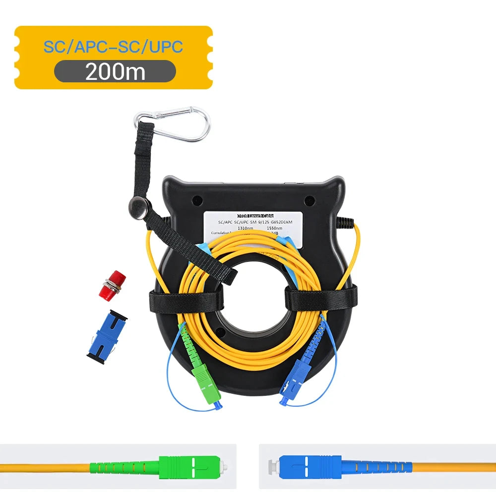KomShine 200m Singlemode OTDR Launch Cable Rings , Improved Test Accuracy Of OTDR Dead Zone Eliminator Connector Can Customize