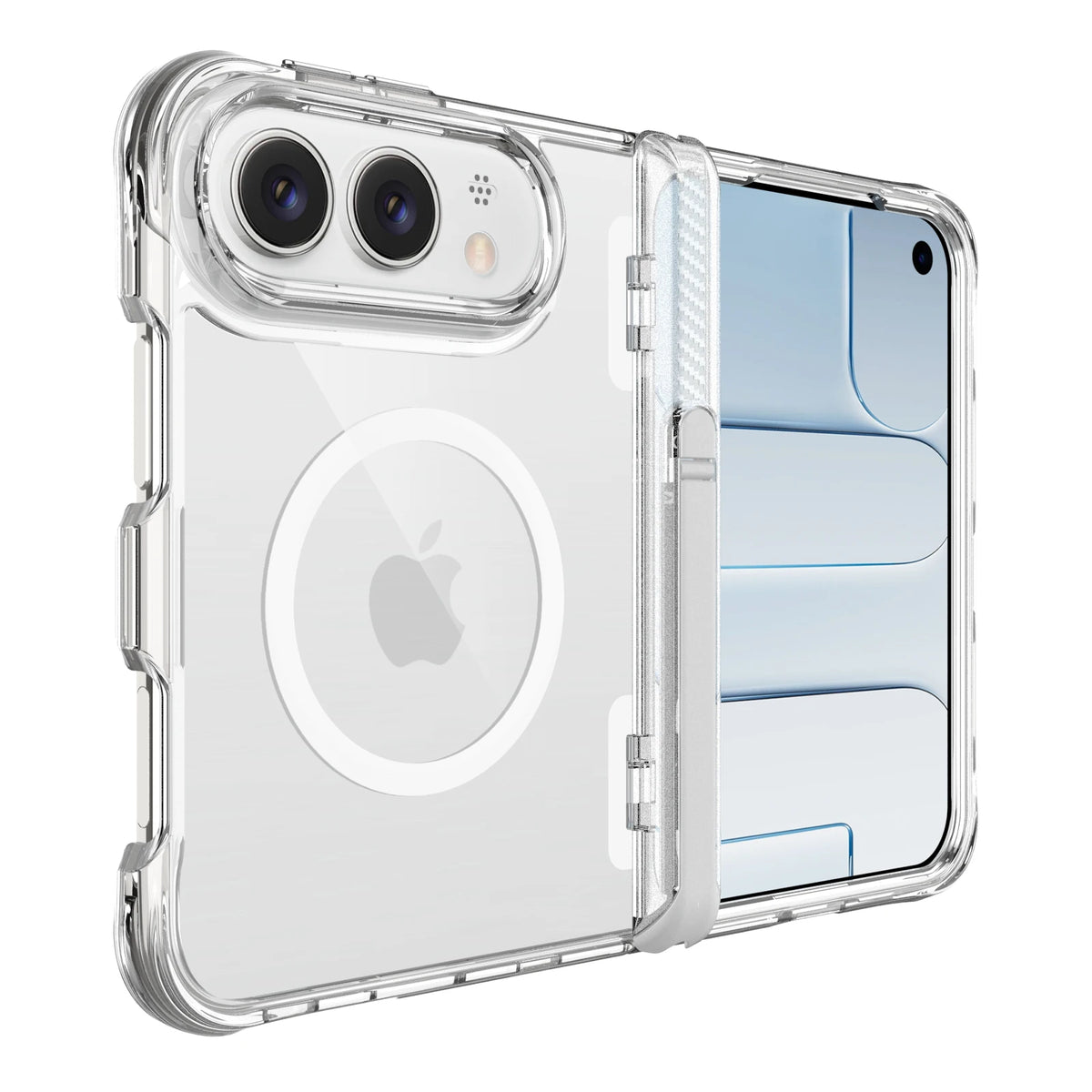iPhone Duo / Fold Ultra Clear MagSafe Case | Heavy Duty Shockproof Cover with Kickstand & Hinge Guard