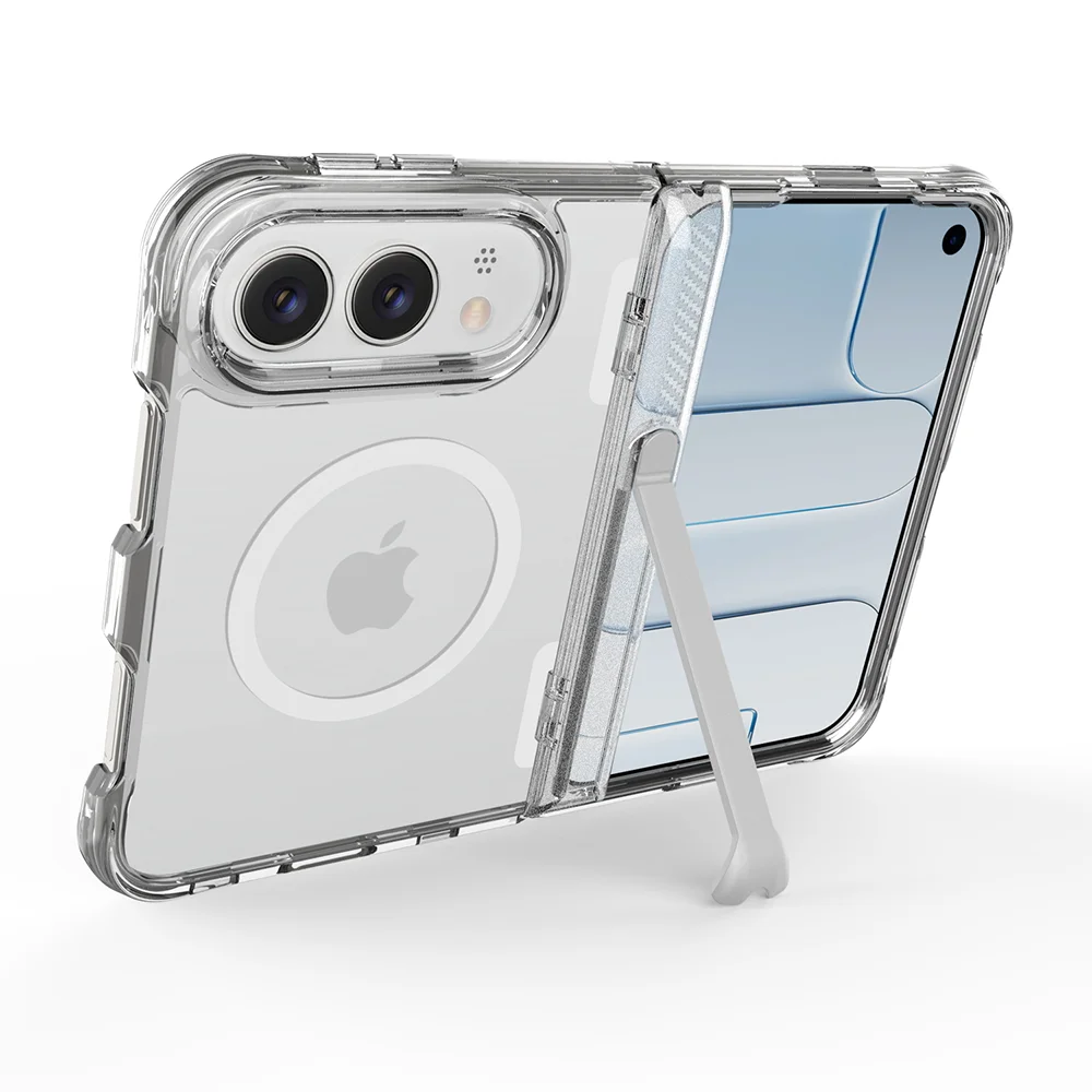 iPhone Duo / Fold Ultra Clear MagSafe Case | Heavy Duty Shockproof Cover with Kickstand & Hinge Guard