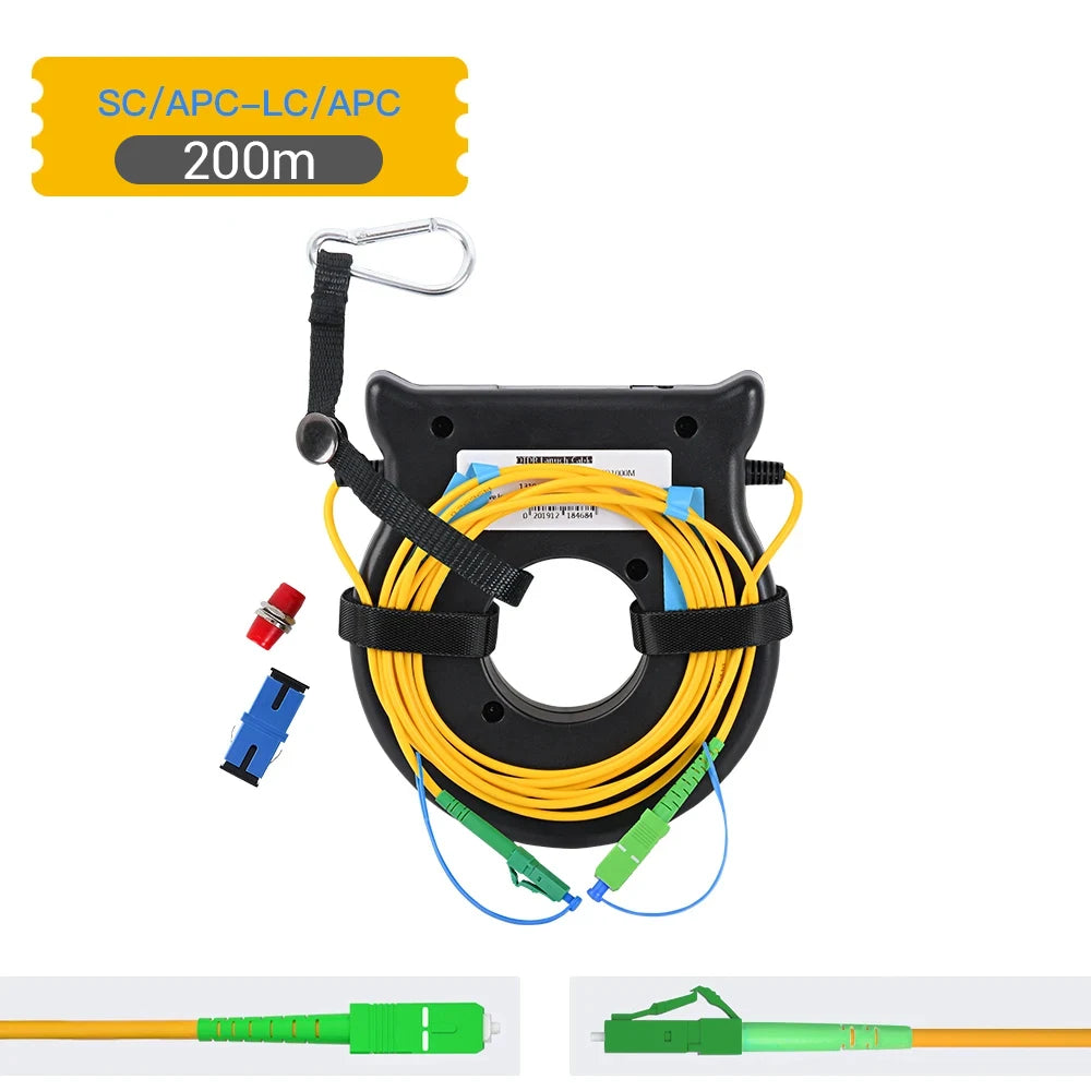 KomShine 200m Singlemode OTDR Launch Cable Rings , Improved Test Accuracy Of OTDR Dead Zone Eliminator Connector Can Customize